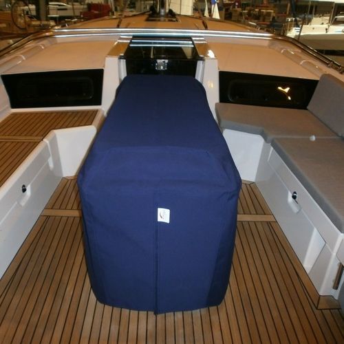 Telone di protezione per barca a vela - Oceanis 51.1 - TTOP Nautic - per tavolo da pozzetto / in PVC / grigio