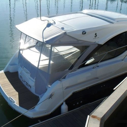 Capote di tuga per barca - fly-gt-38-ttour - TTOP Nautic - per cabina di pilotaggio / in PVC / in acrilico