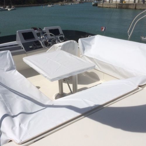 Telone di protezione di barca - Swift Trawler 41 Fly - TTOP Nautic - per tavolo da pozzetto / in PVC / grigio