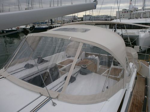 Capote di tuga per barca a vela - Sun Odyssey 490 - TTOP Nautic - per cabina di pilotaggio / con struttura in alluminio / con struttura in acciaio inossidabile