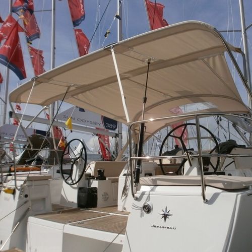 Tendalino parasole per barca a vela - Sun Odyssey 440 - TTOP Nautic - per cabina di pilotaggio / con struttura in acciaio inossidabile / in PVC