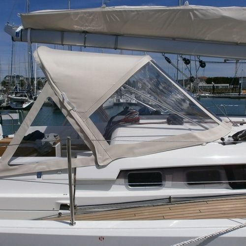 Capote di tuga per barca a vela - Sun Odyssey 440 - TTOP Nautic - per cabina di pilotaggio / con struttura in alluminio / con struttura in acciaio inossidabile