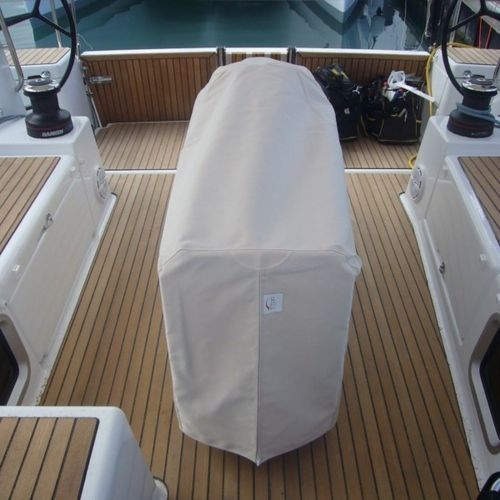 Telone di protezione per barca a vela - Sun Odyssey 410 - TTOP Nautic - per tavolo da pozzetto / in PVC / grigio