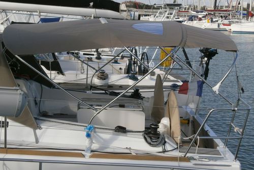 Tendalino parasole per barca a vela - Sun Odyssey 349 - TTOP Nautic - per cabina di pilotaggio / con struttura in acciaio inossidabile / in PVC