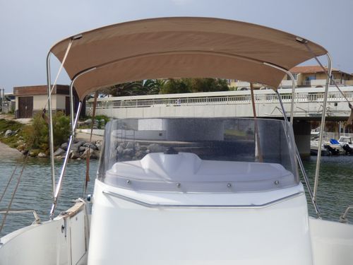 Tendalino parasole per barca - bi-st-alu-n-2 - TTOP Nautic - per cabina di pilotaggio / con struttura in alluminio / in PVC