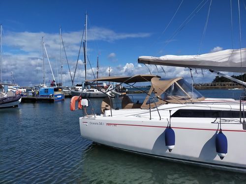 Tendalino parasole per barca - Oceanis 34.1 - TTOP Nautic - per cabina di pilotaggio / per timoniere / con struttura in acciaio inossidabile