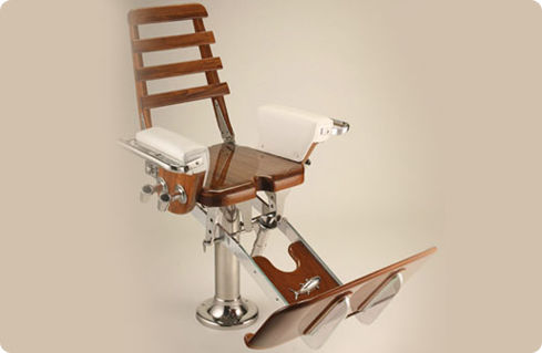 Sedia da combattimento per barca - 80lb. - Murray Products - con braccioli / in teak