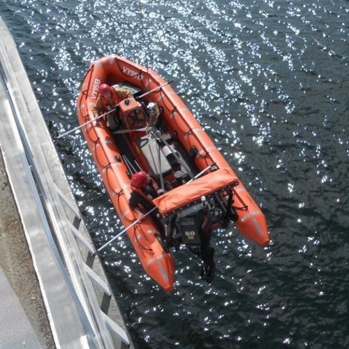 Barca professionale barca di salvataggio - 5M  - Polaris boat - fuoribordo / in fibra di vetro / autoraddrizzante