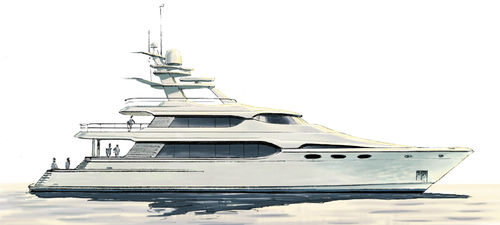 Super-yacht offshore - LOMOcean Design - con cabina di pilotaggio / con scafo planante / in composito