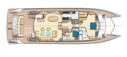 Motor-yacht catamarano - Venture 92 - LOMOcean Design - rapido / raised pilothouse / con scafo planante