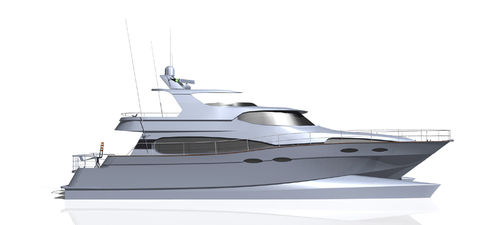 Motor-yacht catamarano - Wavepiercer - LOMOcean Design - da pesca sportiva / con fly / dislocante