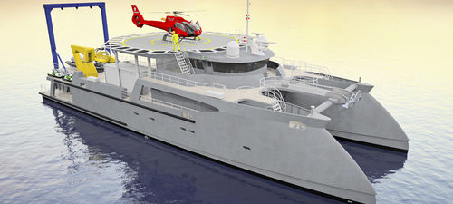 Nave di sostegno per yacht - Atlas - LOMOcean Design - catamarano