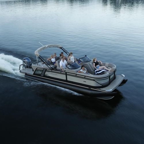 Pontoon boat fuoribordo - MX series - Stardeck by starcraft - open / con console laterale / max. 13 persone