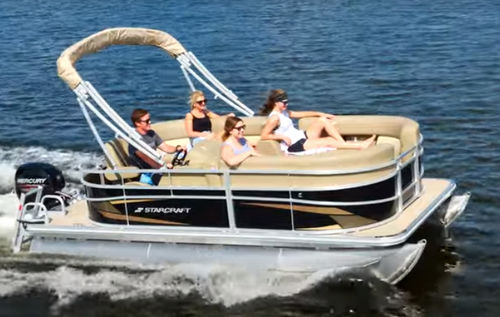 Pontoon boat fuoribordo - 16 R - Stardeck by starcraft - open / con console laterale / da sci nautico