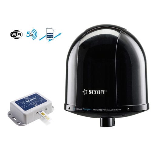Antenna Internet - 5G onBoard Compact Black - Scout S.r.l. - LAN / 5G / per barca
