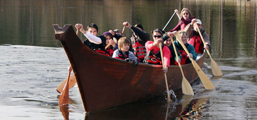 Canoa multiuso - Pacific Dancer - Clipper Canoes - 10 posti / 18 posti / rossa