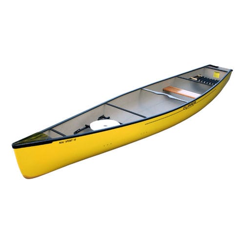 Canoa multiuso - MacKenzie Sport 18′ - Clipper Canoes - 3 posti / rossa / verde
