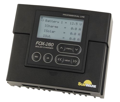 Controller e regolatori di carica per batteria - FOX Series-X60 - SunWare Solartechnik - per pannello solare / di barca
