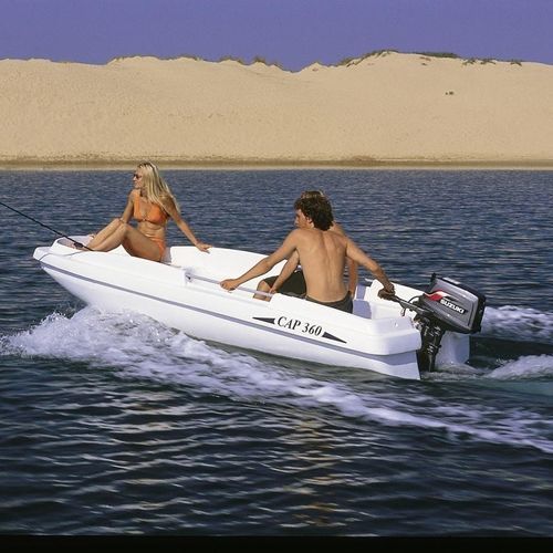 Barca open fuoribordo - CAP 360 SEA - RIGIFLEX SAS - da pesca sportiva / max. 6 persone / con prendisole