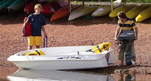 Barca open fuoribordo - CAP 300 SEA - RIGIFLEX SAS - da pesca sportiva / max. 4 persone / con prendisole