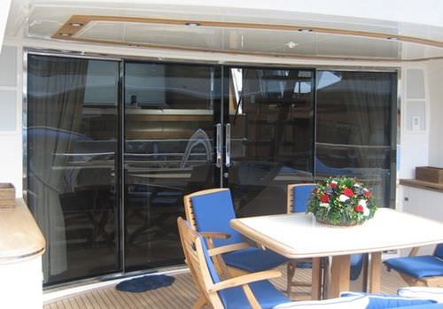 Vetrata di poppa - Tecnoinox   - per yacht / scorrevole