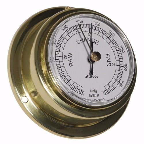 Barometro analogico - 842 B uk - Delite  - in ottone / bianco