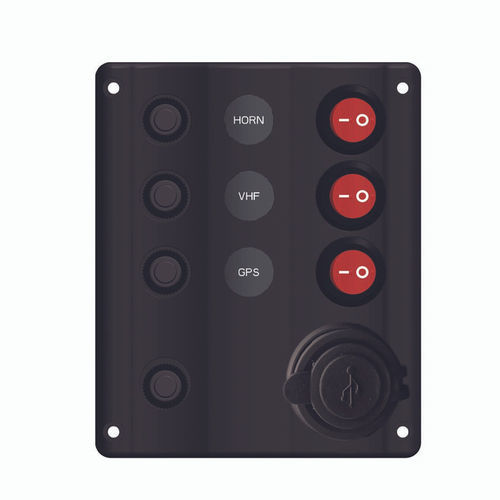 Quadro elettrico per barca - 10027-BKU2C - AAA WORLD-WIDE ENTERPRISES LTD. - a tenuta stagna / con porta USB