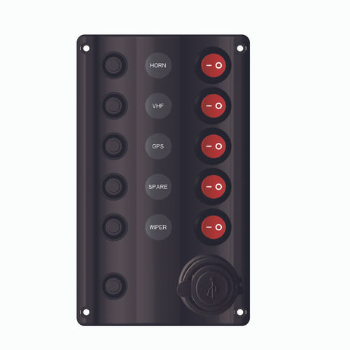 Quadro elettrico per barca - 10226-BKUAC - AAA WORLD-WIDE ENTERPRISES LTD. - a tenuta stagna / con porta USB