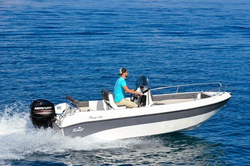Barca open fuoribordo - Paxos 170 - Karel Boats - con console centrale / max. 6 persone / con prendisole