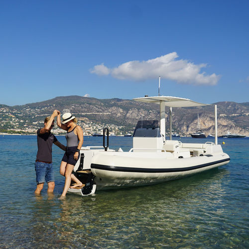 Gommone entrobordo - BEACHLANDER Series - Xtenders - semirigido / con console centrale / da immersione