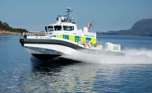 Barca professionale patrol boat - FF 55X SAR - HUKKELBERG BOATS - nave di ricerca e salvataggio / idroambulanza / entrobordo a idrogetto