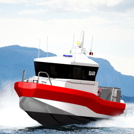 Barca professionale nave di ricerca e salvataggio - 30Z SAR - HUKKELBERG BOATS - barca di salvataggio / entrobordo a idrogetto / entrofuoribordo