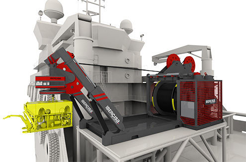 Argano per nave - MO-E/160/4000-34 - Ibercisa Deck Machinery - per cavo ombelicale di ROV / per sistema di messa a mare e recupero / con motore elettrico