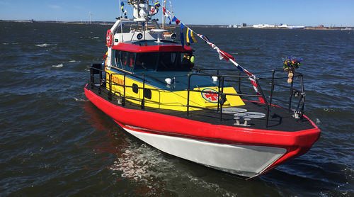 Barca professionale nave di ricerca e salvataggio - 12 M - Swede Ship Marine AB - entrobordo a idrogetto / in fibra di vetro / autoraddrizzante