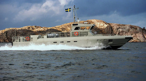Barca professionale entrobordo - 24 M - Swede Ship Marine AB - in alluminio / anfibia