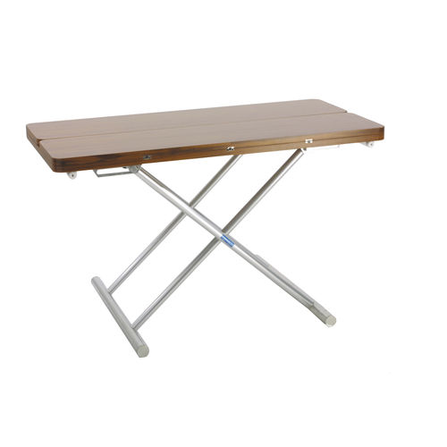 Tavolino per barca - NAUSICA II  - Metalstyle Srl - regolabile / in teak