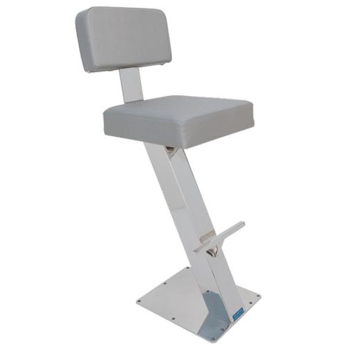 Sgabello da bar per yacht - TEQUILA - Metalstyle Srl - in acciaio inossidabile lucido / base quadrata