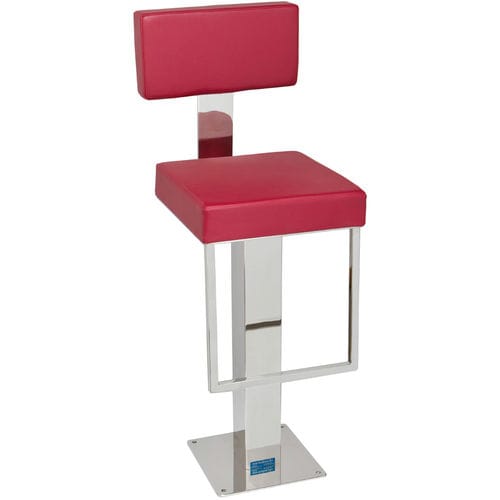 Sgabello da bar per yacht - VERGIN - Metalstyle Srl - in acciaio inossidabile lucido / base quadrata