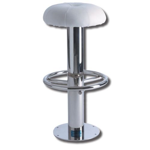 Sgabello da bar per yacht - MARTINI - Metalstyle Srl - in acciaio inossidabile lucido / base rotonda