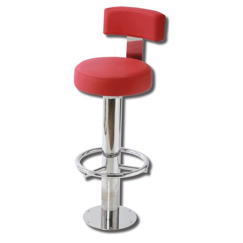 Sgabello da bar per yacht - MOJITO - Metalstyle Srl - in acciaio inossidabile lucido / base rotonda