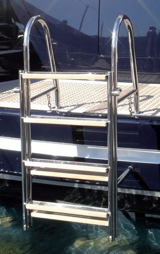 Scaletta per barca - ISLAND SL - Metalstyle Srl - pieghevole / da bagno / in acciaio inossidabile lucido