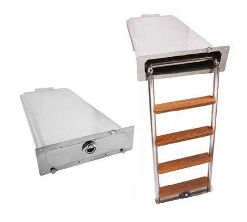Scaletta per barca - 01.075 series - TR INOX - a scomparsa / telescopica / da bagno