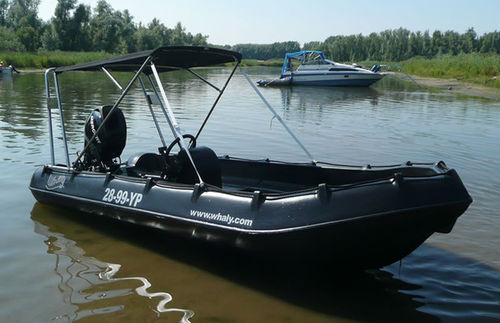 Lancia fuoribordo - LF series - WHALY BOATS - con console laterale / rotostampata / in HDPE