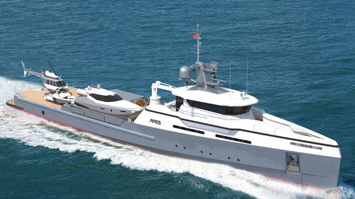 Nave di sostegno per yacht - 56 YSV - ARES Shipyard - in acciaio
