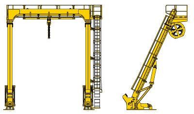 Telaio di sollevamento a verricello per navi per nave - FIXED   - Allied Marine Crane