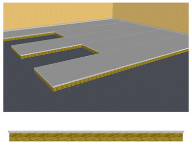 Pannello per isolamento acustico - CLASS A60  - PANELFA S.L.U - per pavimento / in lana / in acciaio inossidabile