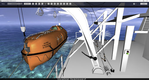 Software di simulazione - Davit launched Lifeboat - STORM SIM - per imbarcazione di salvataggio azionata da gru / multimediale