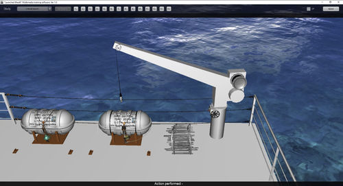 Software di simulazione - Davit launched Liferaft - STORM SIM - per zattera di salvataggio lanciata da gru / multimediale