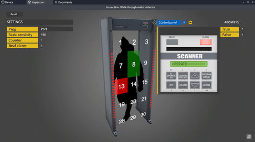 Simulatore di portico metal detector - Walk-through - STORM SIM