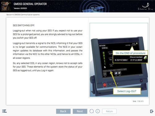 Software di comunicazione - GMDSS General operator - STORM SIM - ELM / per nave